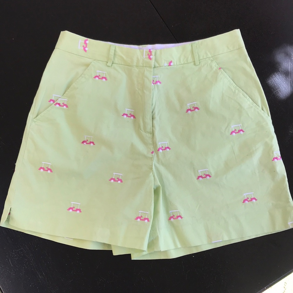 Lilly Pulitzer golf cart embroidered shorts